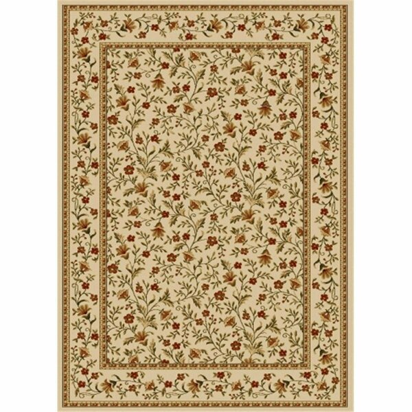 Auric Como Rectangular Ivory Traditional Italy Area Rug, 5 ft. 5 in. W x 7 ft. 7 in. H AU2643519